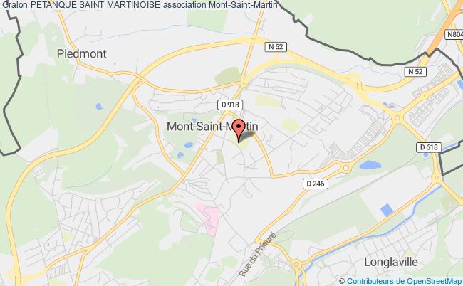 plan association Petanque Saint Martinoise Mont-Saint-Martin