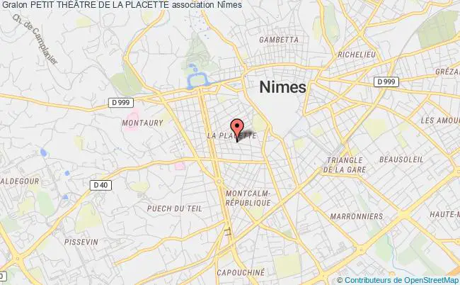 plan association Petit ThÉÂtre De La Placette Nîmes