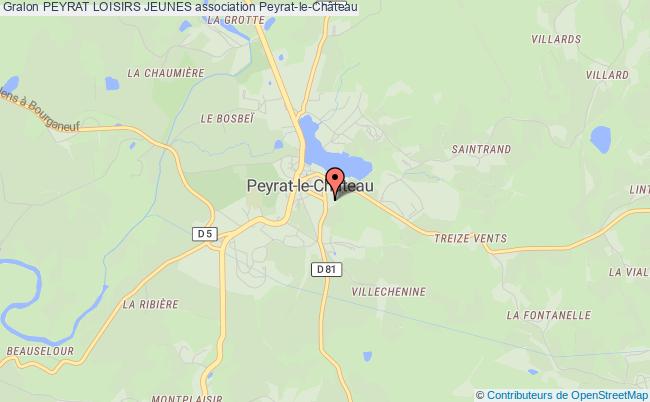 plan association Peyrat Loisirs Jeunes Peyrat-le-Château