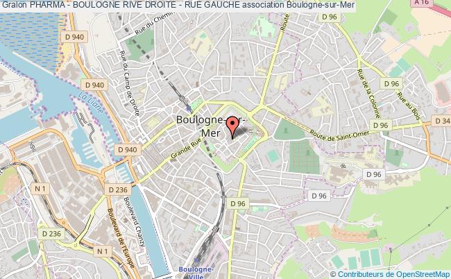 plan association Pharma - Boulogne Rive Droite - Rue Gauche Boulogne-sur-Mer