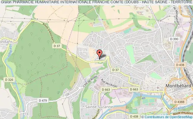 plan association Pharmacie Humanitaire Internationale Franche Comte (doubs - Haute Saone - Territoire De Belfort) Montbéliard
