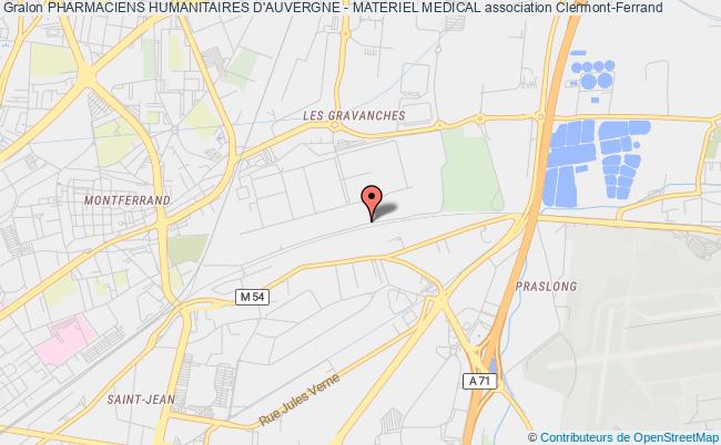 plan association Pharmaciens Humanitaires D'auvergne - Materiel Medical Clermont-Ferrand