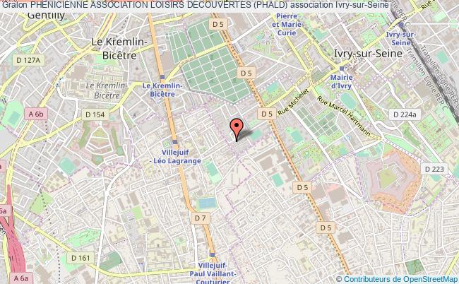 plan association Phenicienne Association Loisirs Decouvertes (phald) Ivry-sur-Seine