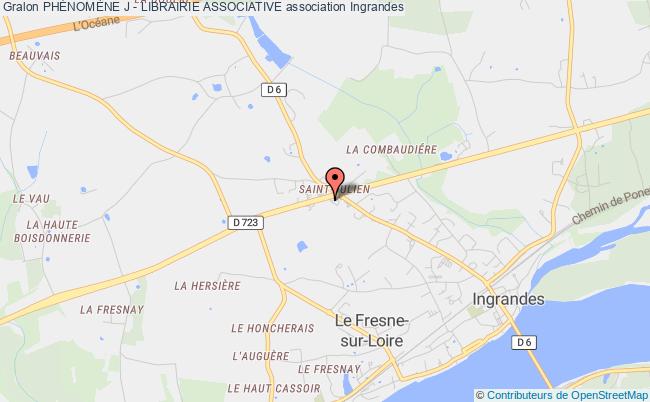 plan association PhÉnomÈne J - Librairie Associative Ingrandes-Le Fresne sur Loire