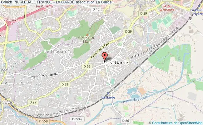 plan association Pickleball France - La Garde LA GARDE
