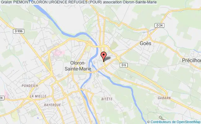plan association Piemont Oloron Urgence Refugies (pour) Oloron-Sainte-Marie