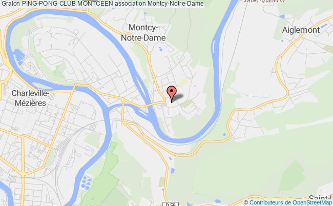 plan association Ping-pong Club Montceen Montcy-Notre-Dame
