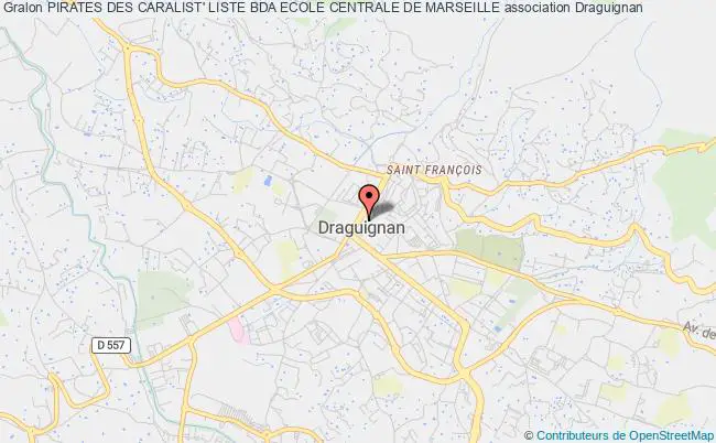 plan association Pirates Des Caralist' Liste Bda Ecole Centrale De Marseille Draguignan