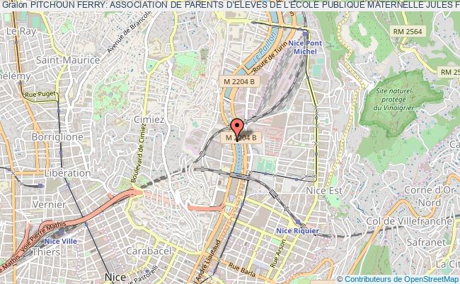 plan association Pitchoun Ferry: Association De Parents D'eleves De L'ecole Publique Maternelle Jules Ferry De Nice Nice