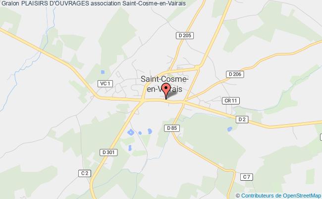 plan association Plaisirs D'ouvrages Saint-Cosme-en-Vairais