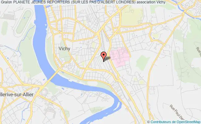 plan association Planete Jeunes Reporters (sur Les Pas D'albert Londres) Vichy
