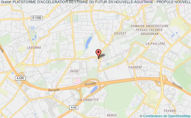 plan association Plateforme D'acceleration De L'usine Du Futur En Nouvelle-aquitaine - Propuls Nouvelle-aquitaine Pessac