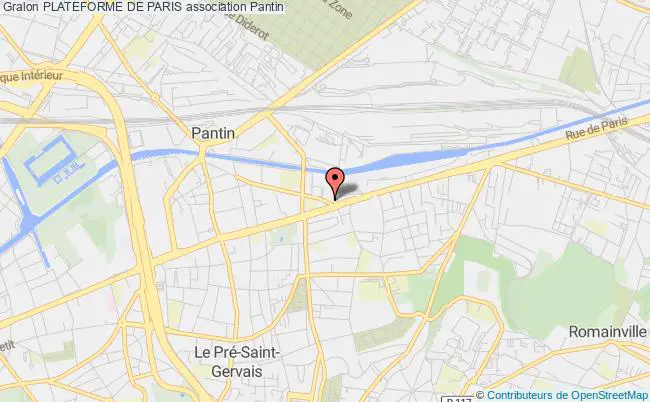plan association Plateforme De Paris Pantin