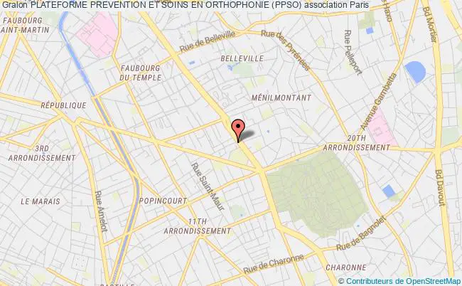 plan association Plateforme Prevention Et Soins En Orthophonie (ppso) Paris