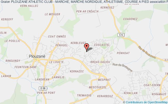 plan association Plouzane Athletic Club - Marche, Marche Nordique, Athletisme, Course A Pied Plouzané