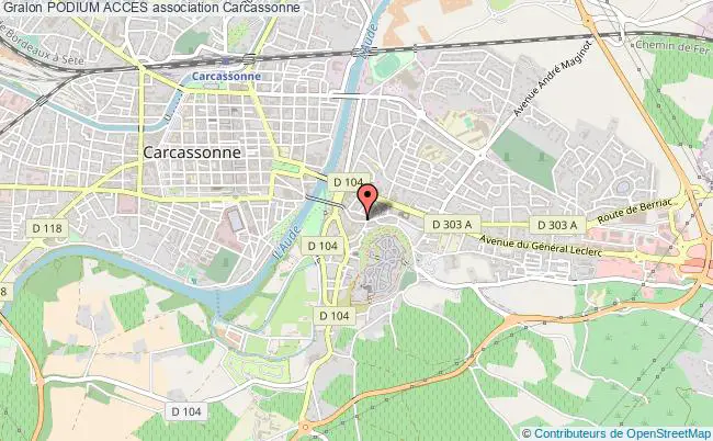 plan association Podium Acces Carcassonne