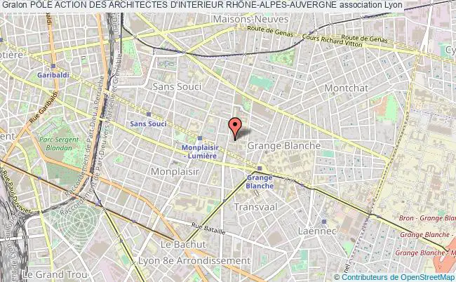 plan association PÔle Action Des Architectes D'interieur RhÔne-alpes-auvergne Lyon