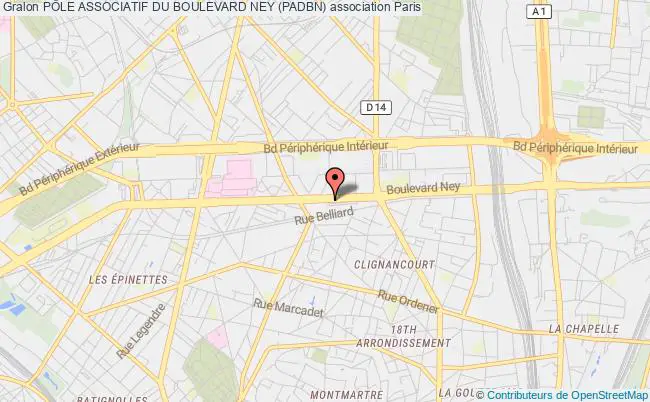 plan association PÔle Associatif Du Boulevard Ney (padbn) Paris