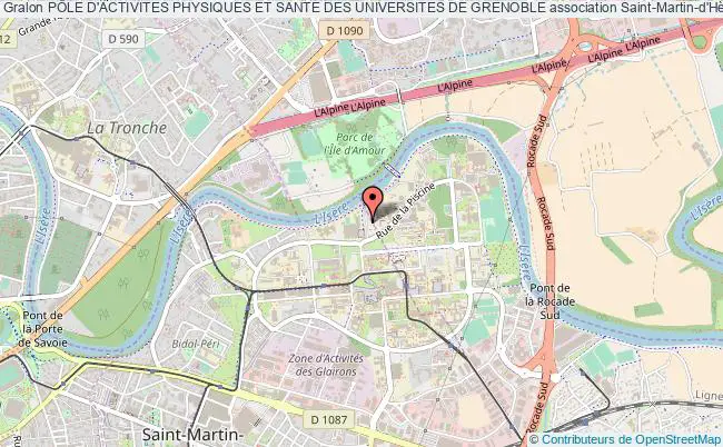 plan association PÔle D'activites Physiques Et Sante Des Universites De Grenoble Saint-Martin-d'Hères