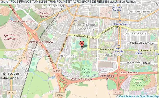 plan association Pole France Tumbling Trampoline Et Acrosport De Rennes Rennes
