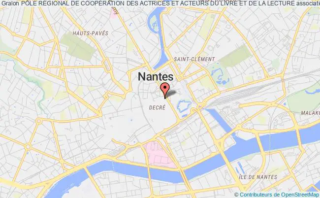 plan association PÔle RÉgional De CoopÉration Des Actrices Et Acteurs Du Livre Et De La Lecture Nantes