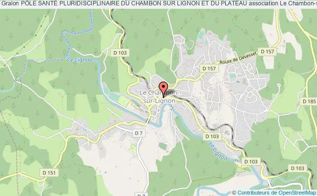 plan association PÔle SantÉ Pluridisciplinaire Du Chambon Sur Lignon Et Du Plateau Le    Chambon-sur-Lignon