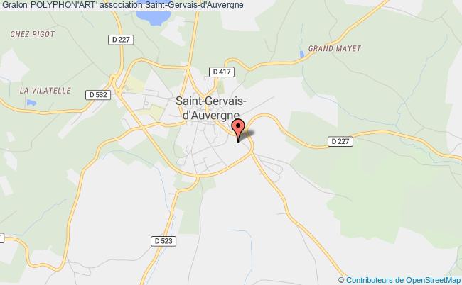 plan association Polyphon'art' Saint-Gervais-d'Auvergne