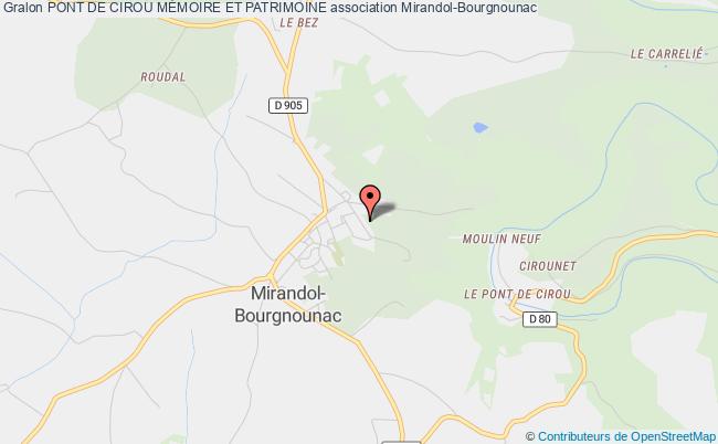 plan association Pont De Cirou MÉmoire Et Patrimoine Mirandol-Bourgnounac