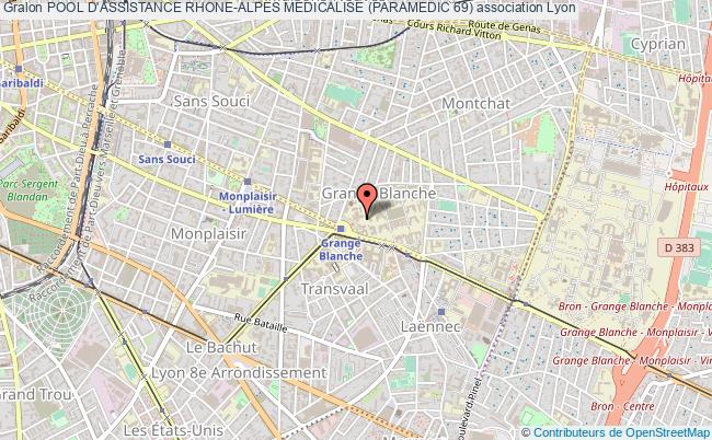 plan association Pool D'assistance Rhone-alpes Medicalise (paramedic 69) Lyon 3e Arrondissement