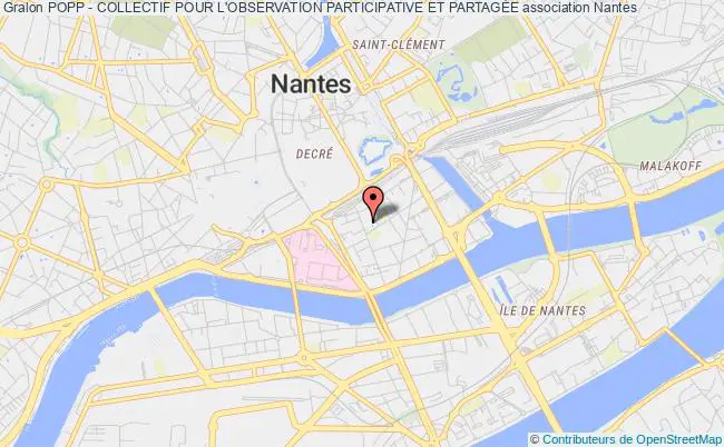 plan association Popp - Collectif Pour L'observation Participative Et PartagÉe Nantes
