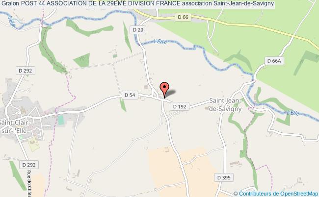 plan association Post 44 Association De La 29eme Division France Saint-Jean-de-Savigny