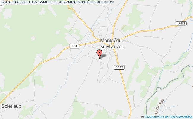 plan association Poudre D'es-campette Montségur-sur-Lauzon