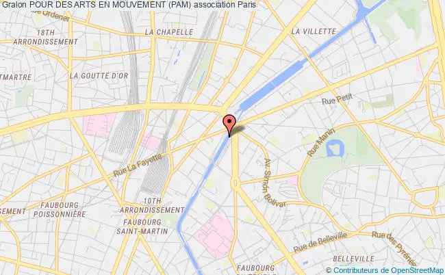 plan association Pour Des Arts En Mouvement (pam) Paris 10e