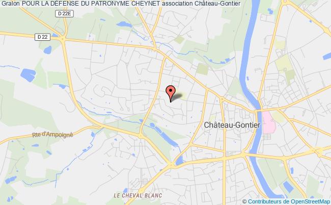 plan association Pour La DÉfense Du Patronyme Cheynet Château-Gontier-sur-Mayenne