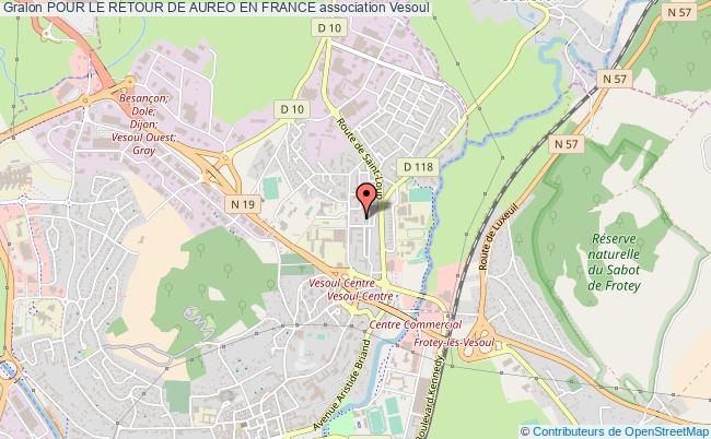 plan association Pour Le Retour De Aureo En France Vesoul