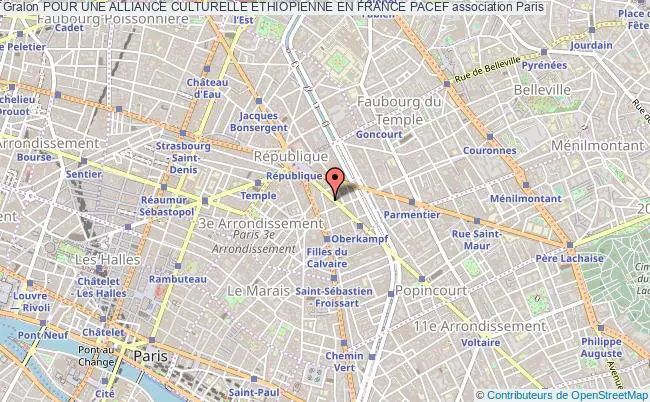 plan association Pour Une Alliance Culturelle Ethiopienne En France Pacef Paris