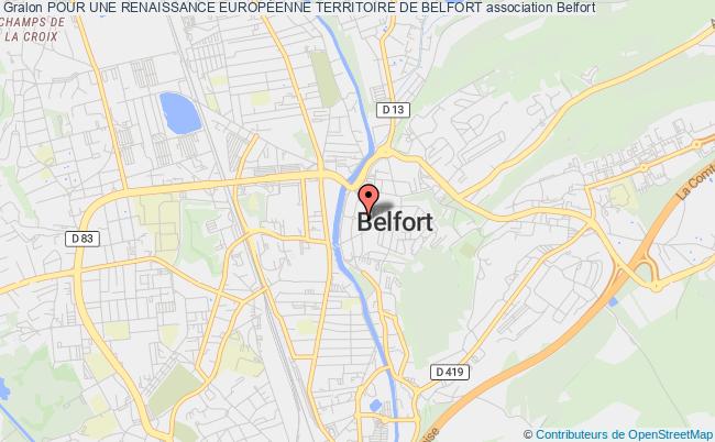 plan association Pour Une Renaissance EuropÉenne Territoire De Belfort Belfort