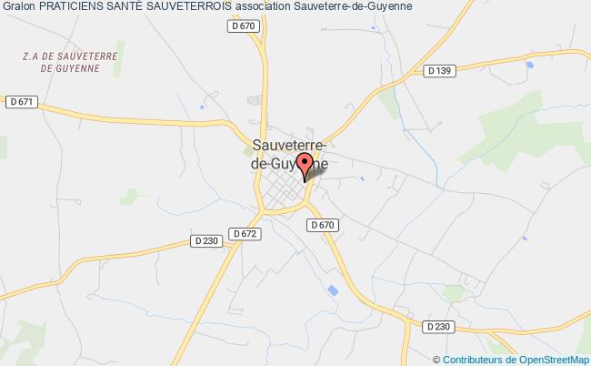 plan association Praticiens SantÉ Sauveterrois Sauveterre-de-Guyenne