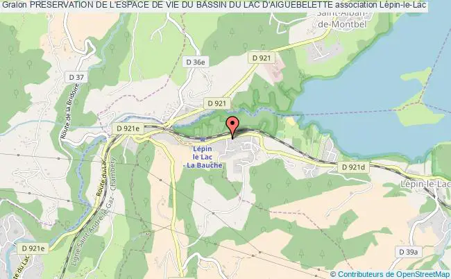 plan association Preservation De L'espace De Vie Du Bassin Du Lac D'aiguebelette Lépin-le-Lac