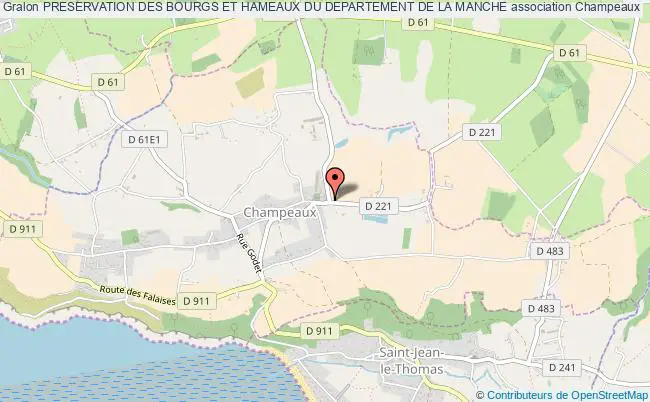 plan association Preservation Des Bourgs Et Hameaux Du Departement De La Manche Champeaux