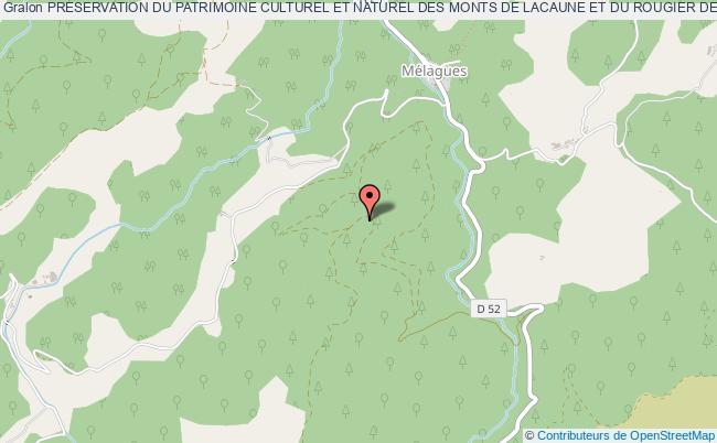 plan association Preservation Du Patrimoine Culturel Et Naturel Des Monts De Lacaune Et Du Rougier De Camares Mélagues