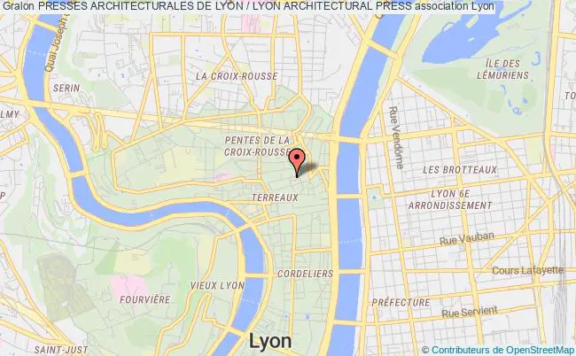 plan association Presses Architecturales De Lyon / Lyon Architectural Press Lyon