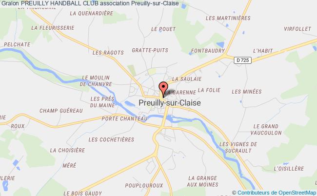 plan association Preuilly Handball Club Preuilly-sur-Claise