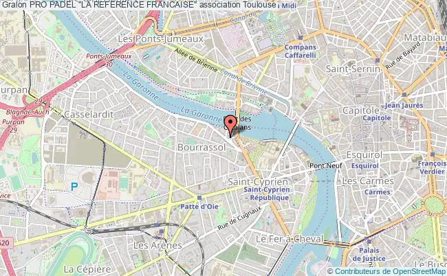 plan association Pro Padel "la Reference Francaise" Toulouse