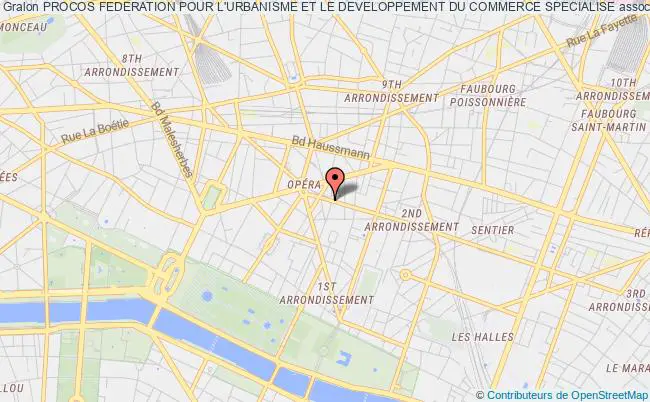 plan association Procos Federation Pour L'urbanisme Et Le Developpement Du Commerce Specialise Paris