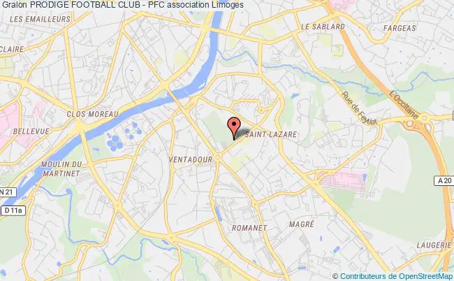 plan association Prodige Football Club - Pfc Limoges