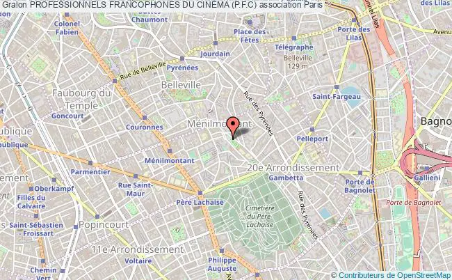 plan association Professionnels Francophones Du CinÉma (p.f.c) Paris