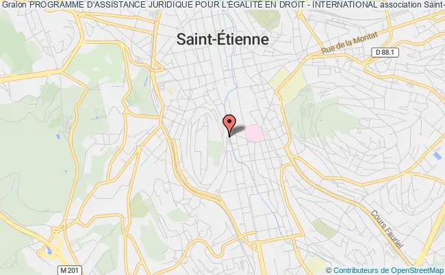 plan association Programme D'assistance Juridique Pour L'ÉgalitÉ En Droit - International Saint-Étienne