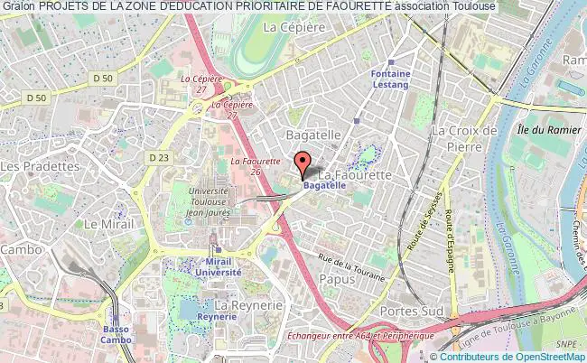 plan association Projets De La Zone D'education Prioritaire De Faourette Toulouse