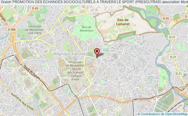 plan association Promotion Des Échanges Socioculturels À Travers Le Sport (prescutras) Montpellier